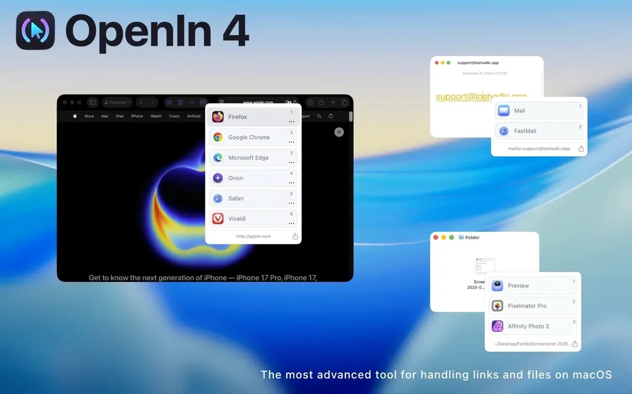 download openin - advanced link handler for mac: app overview