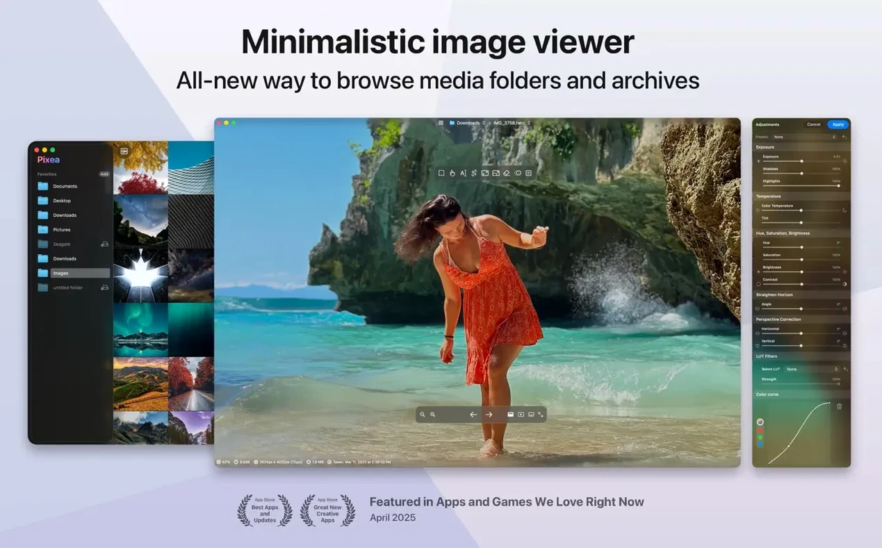 Pixea Plus — example 1 pixea plus for mac: the interface