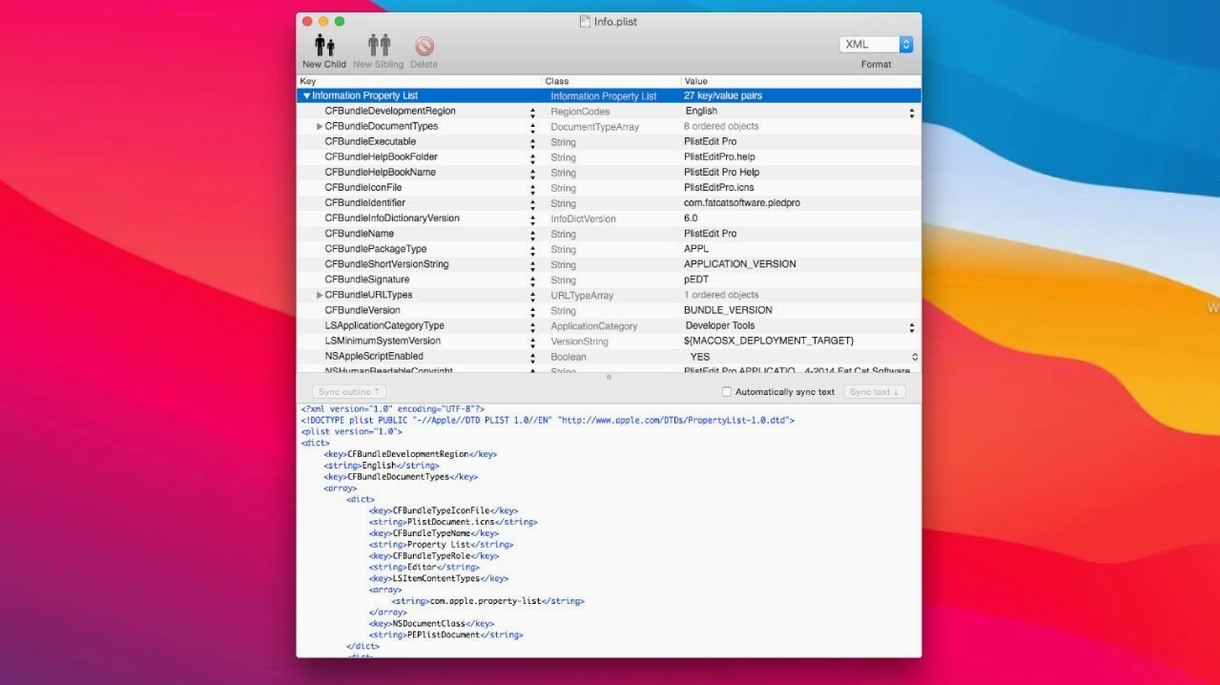 PlistEdit Pro — example 1 plist edit pro: app overview