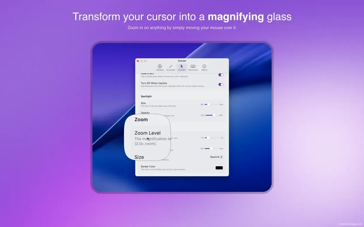 Presentify — example 7 Presentify macOS window 7