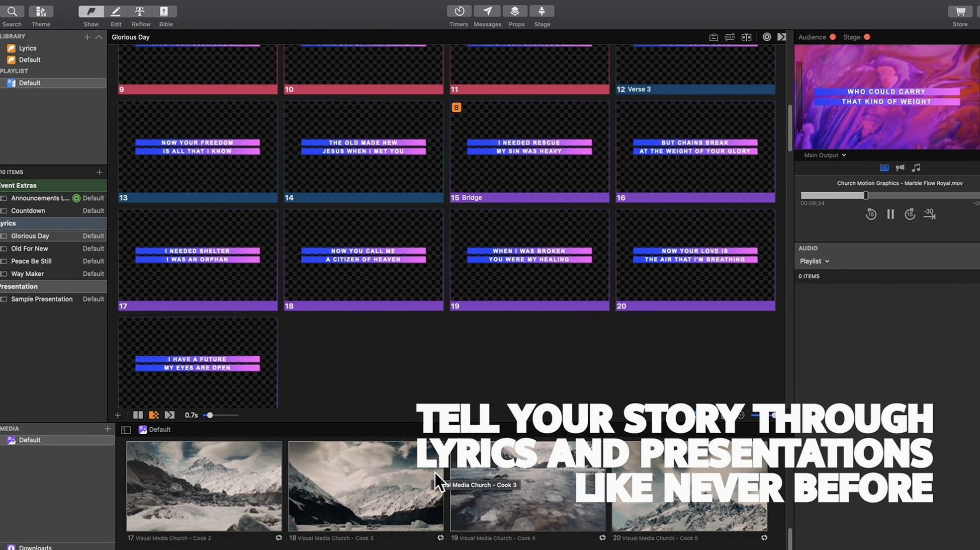 ProPresenter walkthrough 3 ProPresenter app screen 3