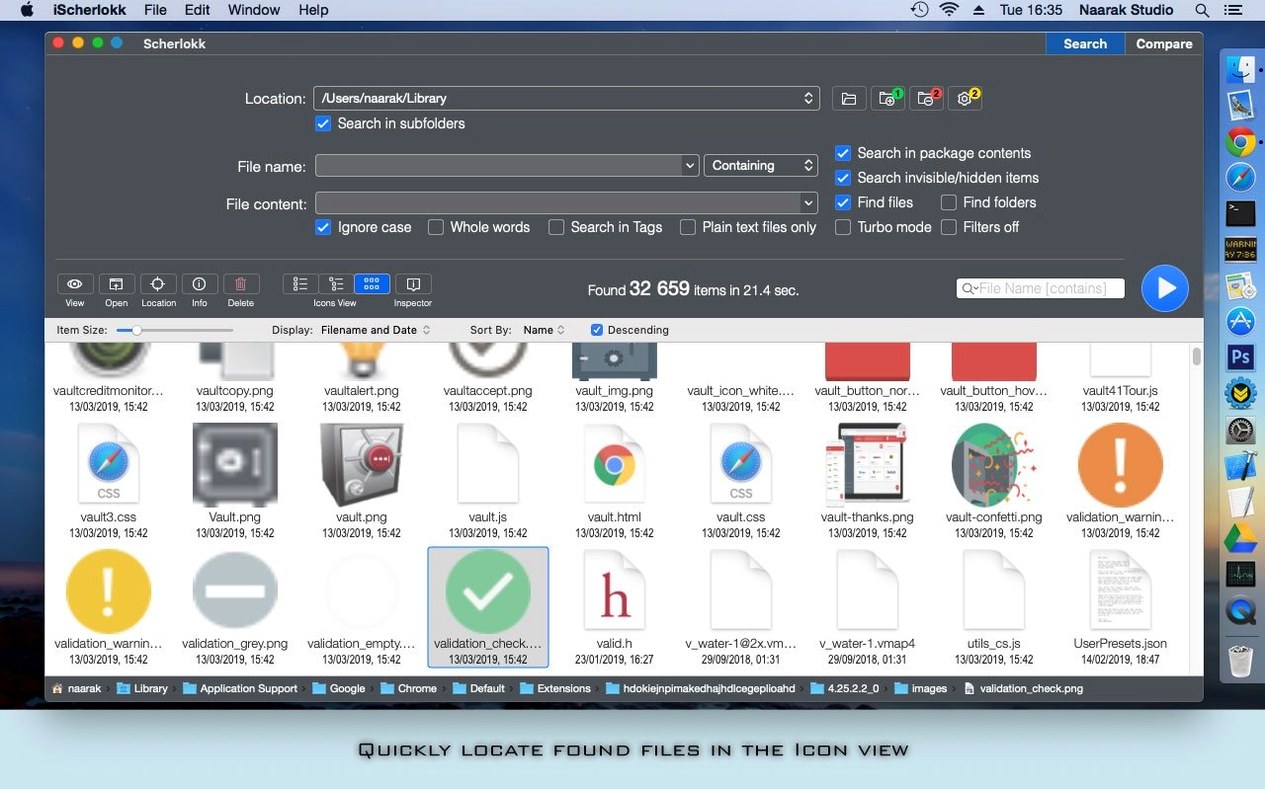 Scherlokk macOS window 2