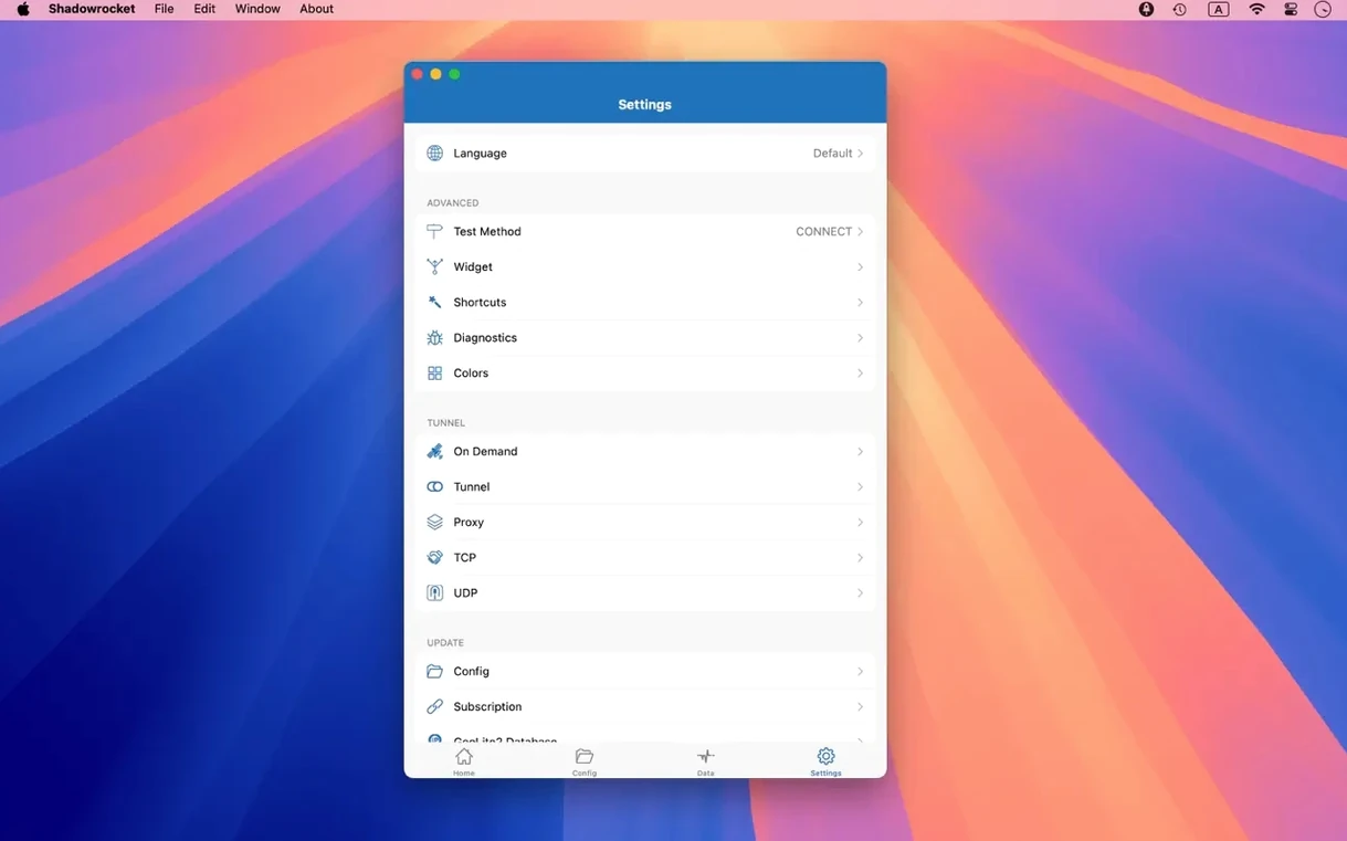 Shadowrocket app screen 4