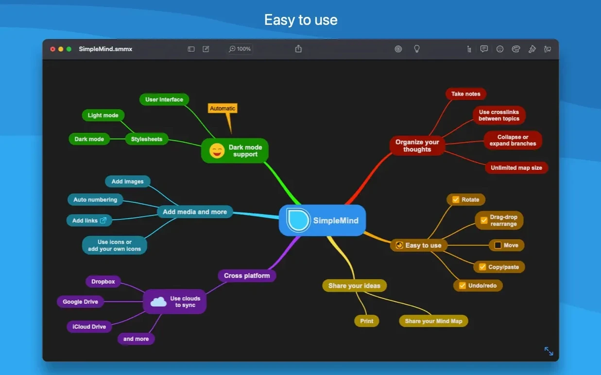 SimpleMind Pro app screen 4