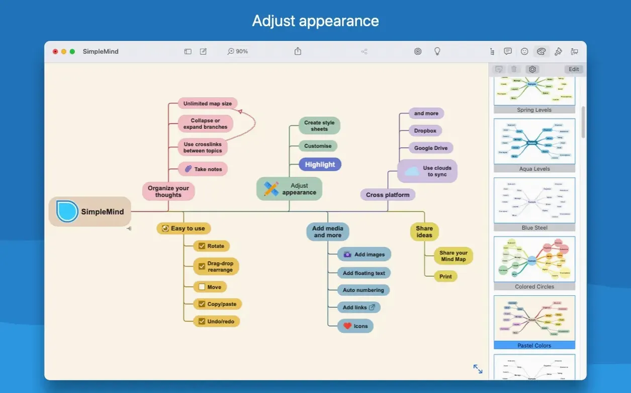 SimpleMind Pro macOS window 6
