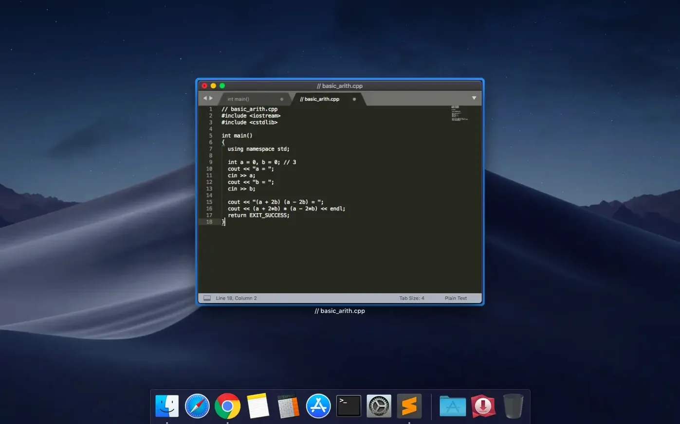 Sublime Text macOS window 2