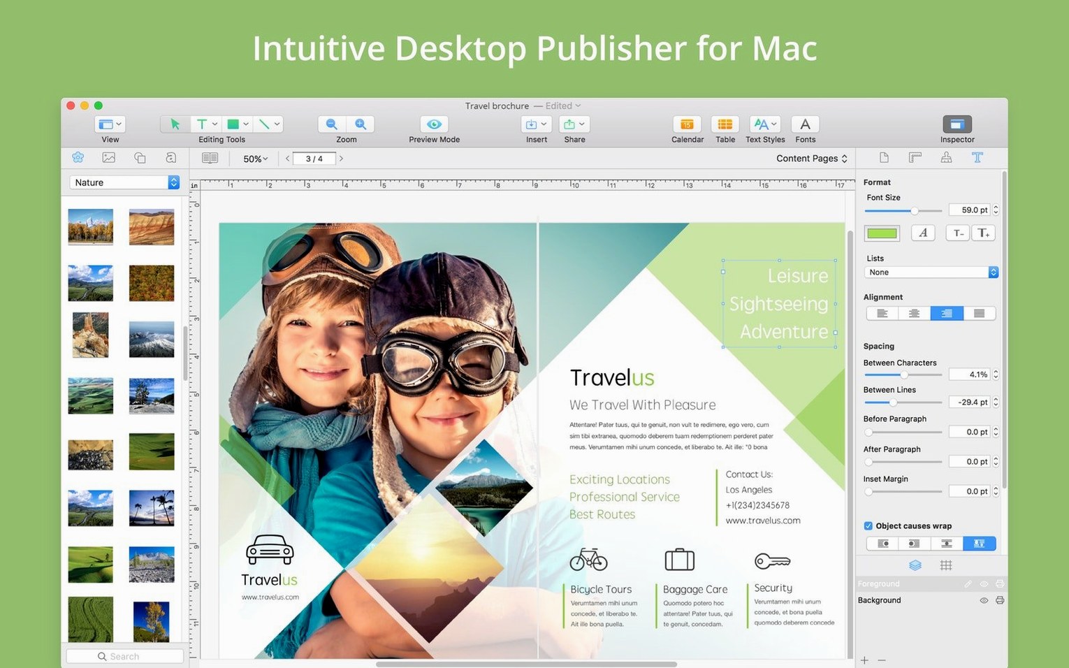 Swift Publisher 5 — example 1 download swift publisher 5 for mac: the interface