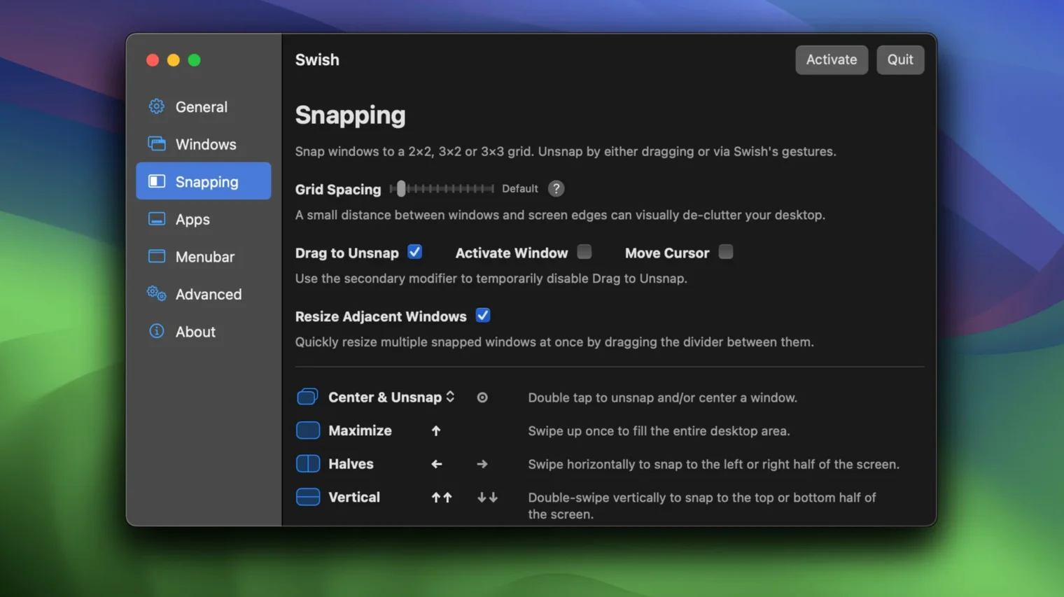 Swish — example 3 Swish macOS window 3