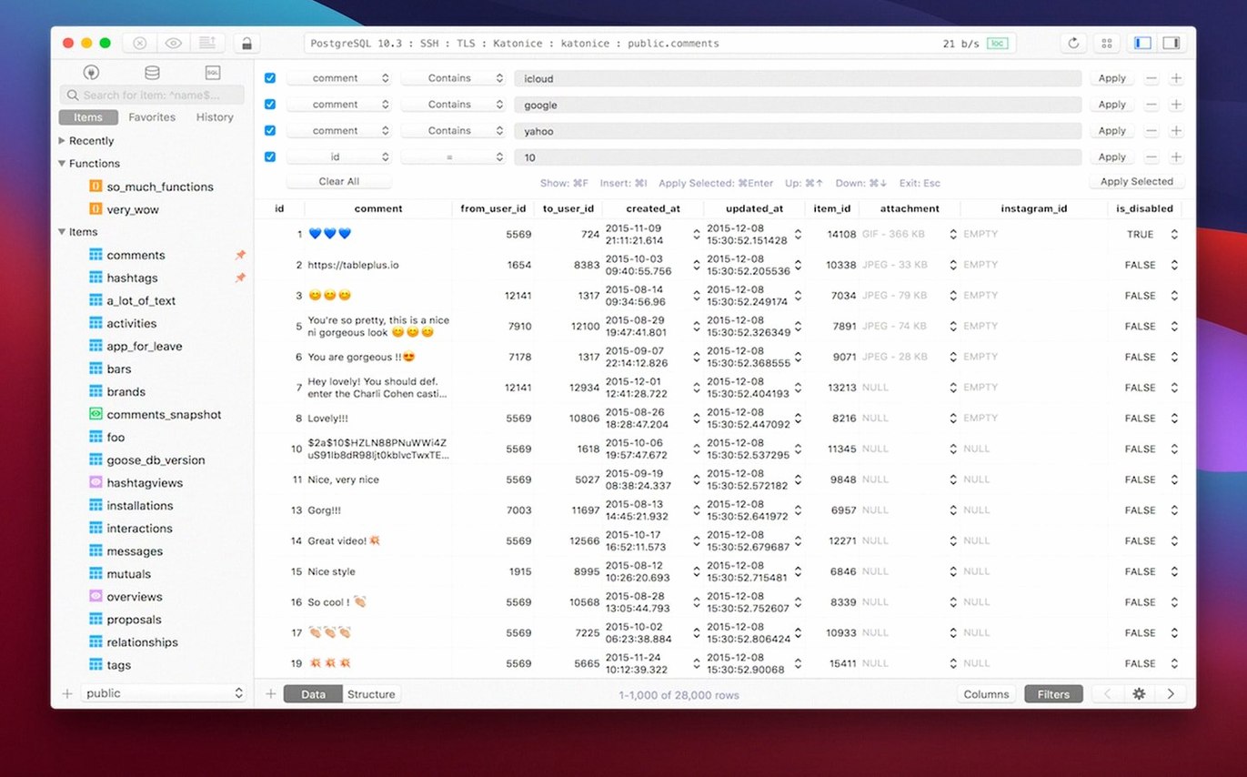 TablePlus walkthrough 3 TablePlus app screen 3