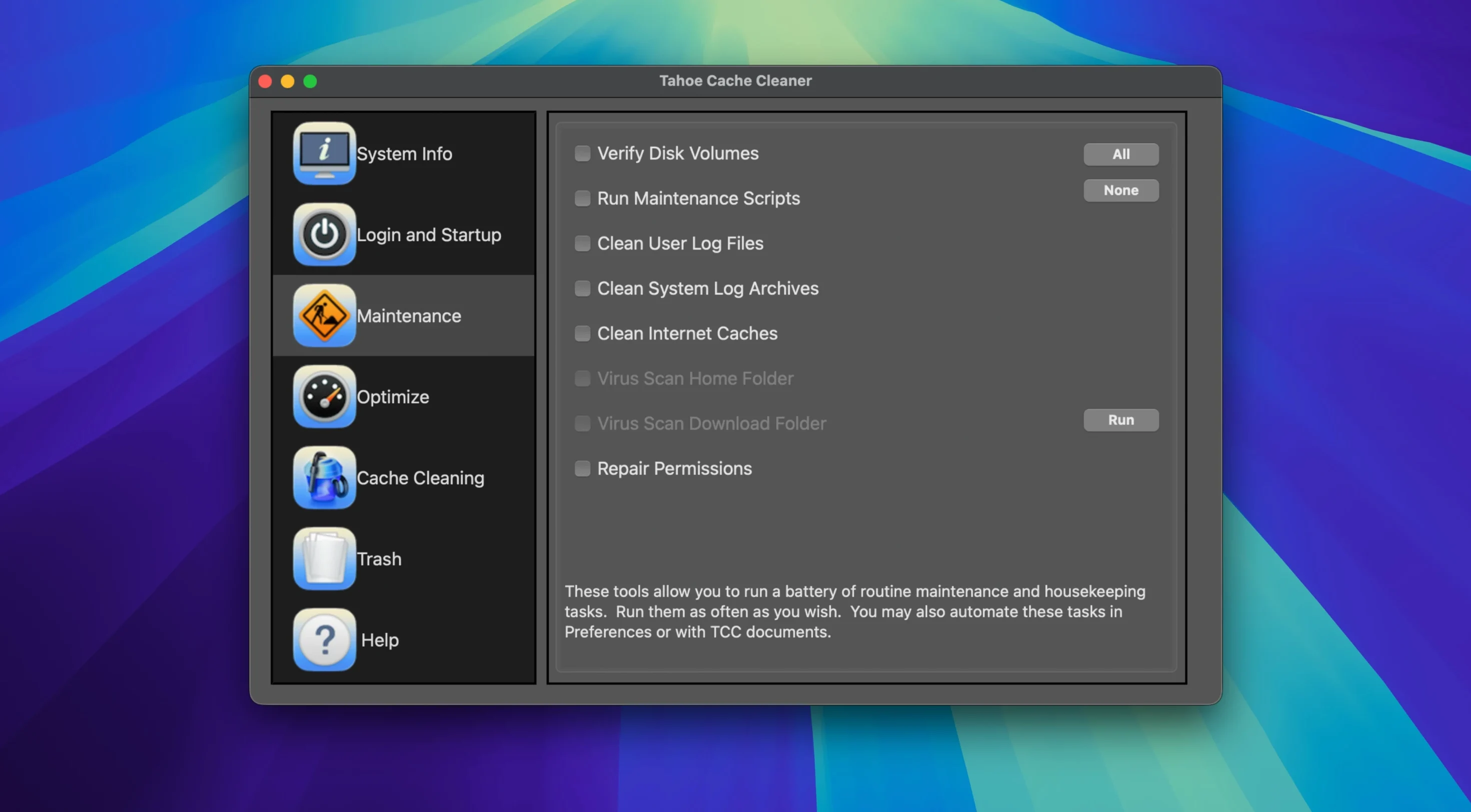 Tahoe Cache Cleaner walkthrough 3 Tahoe Cache Cleaner app screen 3