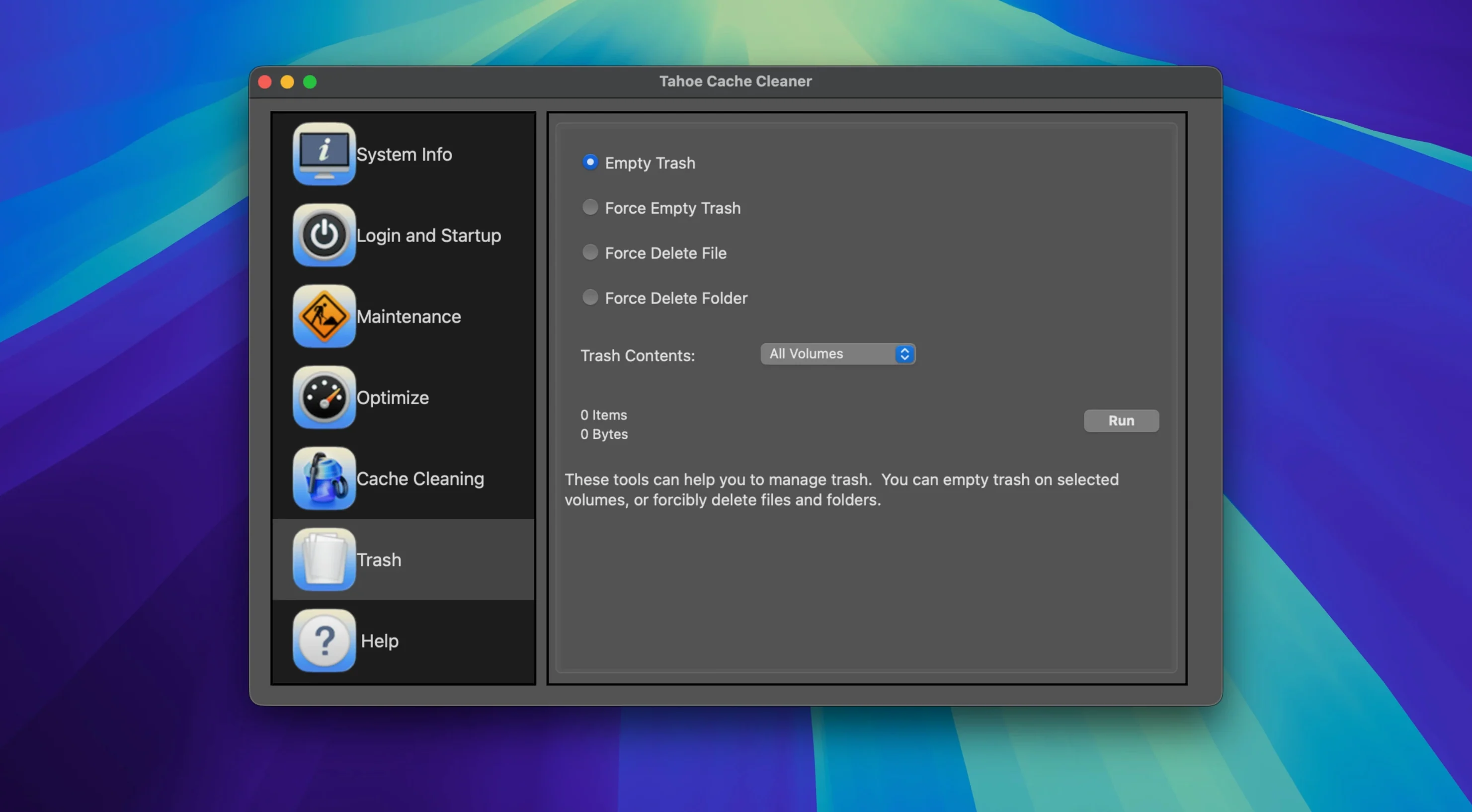 Tahoe Cache Cleaner — example 6 Tahoe Cache Cleaner macOS window 6