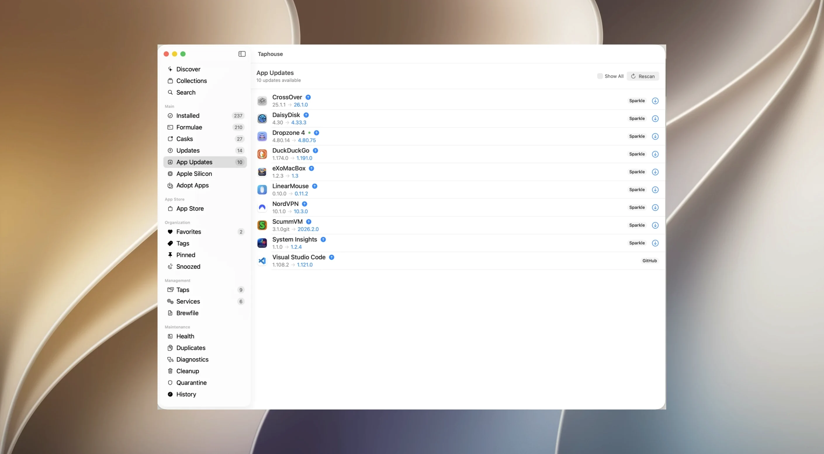 Taphouse Pro — example 5 Taphouse Pro macOS window 5