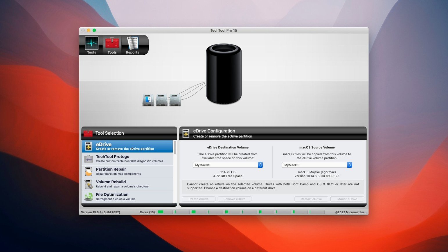 Techtool Pro — example 2 Techtool Pro macOS window 2