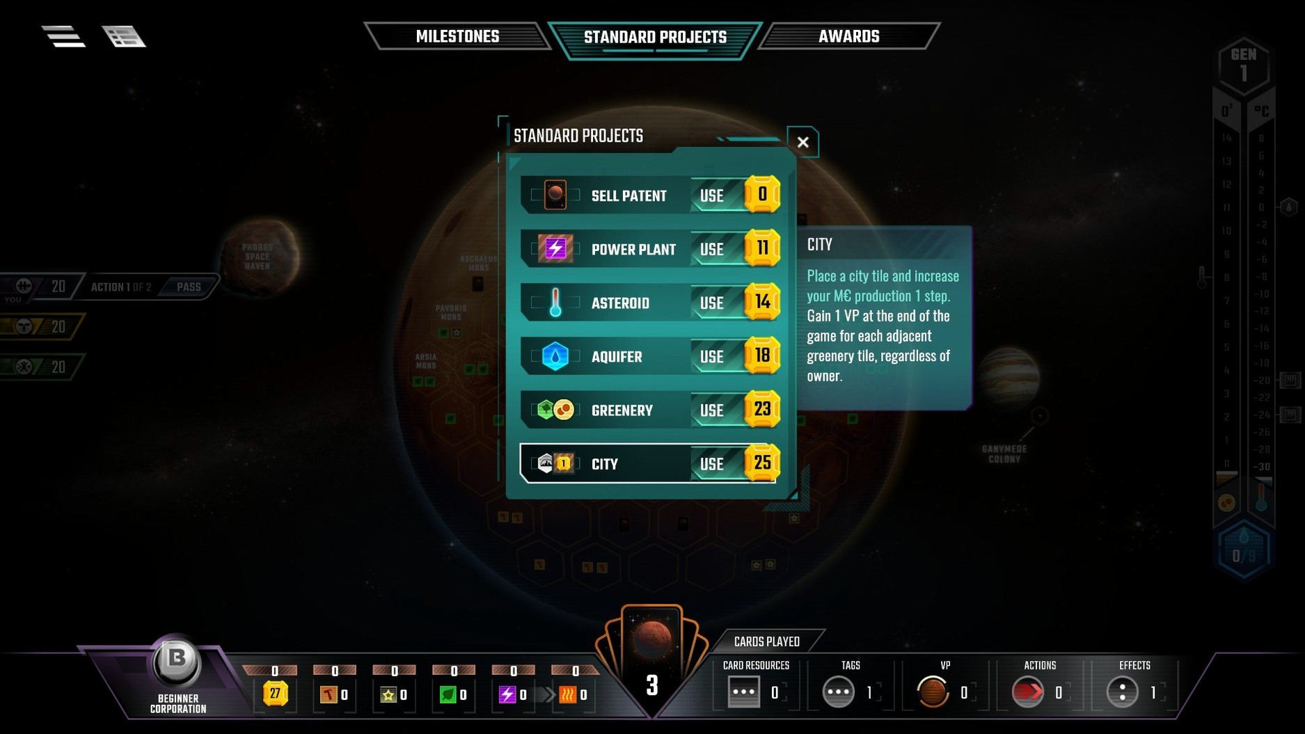 Terraforming Mars walkthrough 3 Terraforming Mars app screen 3