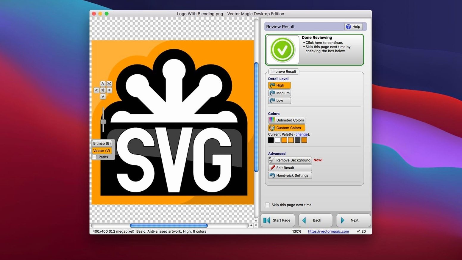 Vector Magic walkthrough 2 Vector Magic app screen 2