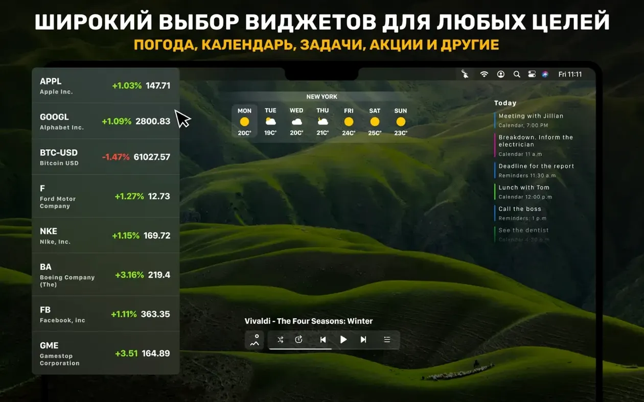 Widgetter System Stats Widgets macOS window 2