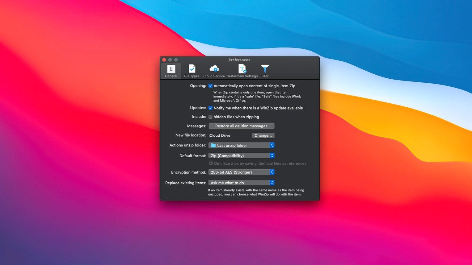 WinZip Mac Pro macOS window 3
