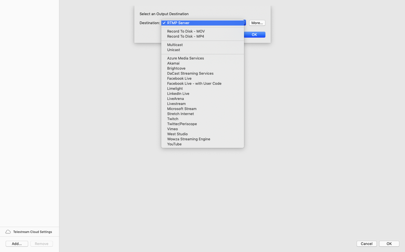 Wirecast Pro — example 3 Wirecast Pro macOS window 3