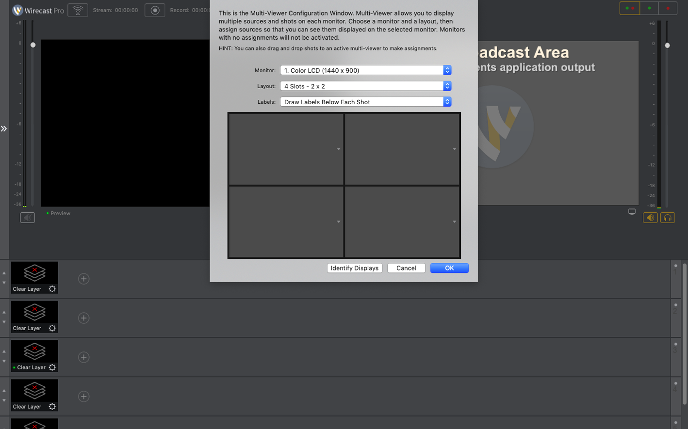 Wirecast Pro — example 4 Wirecast Pro macOS window 4
