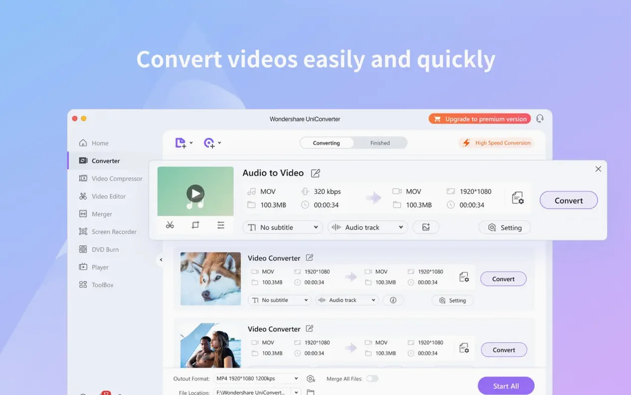 wondershare uniconverter torrent download: the interface