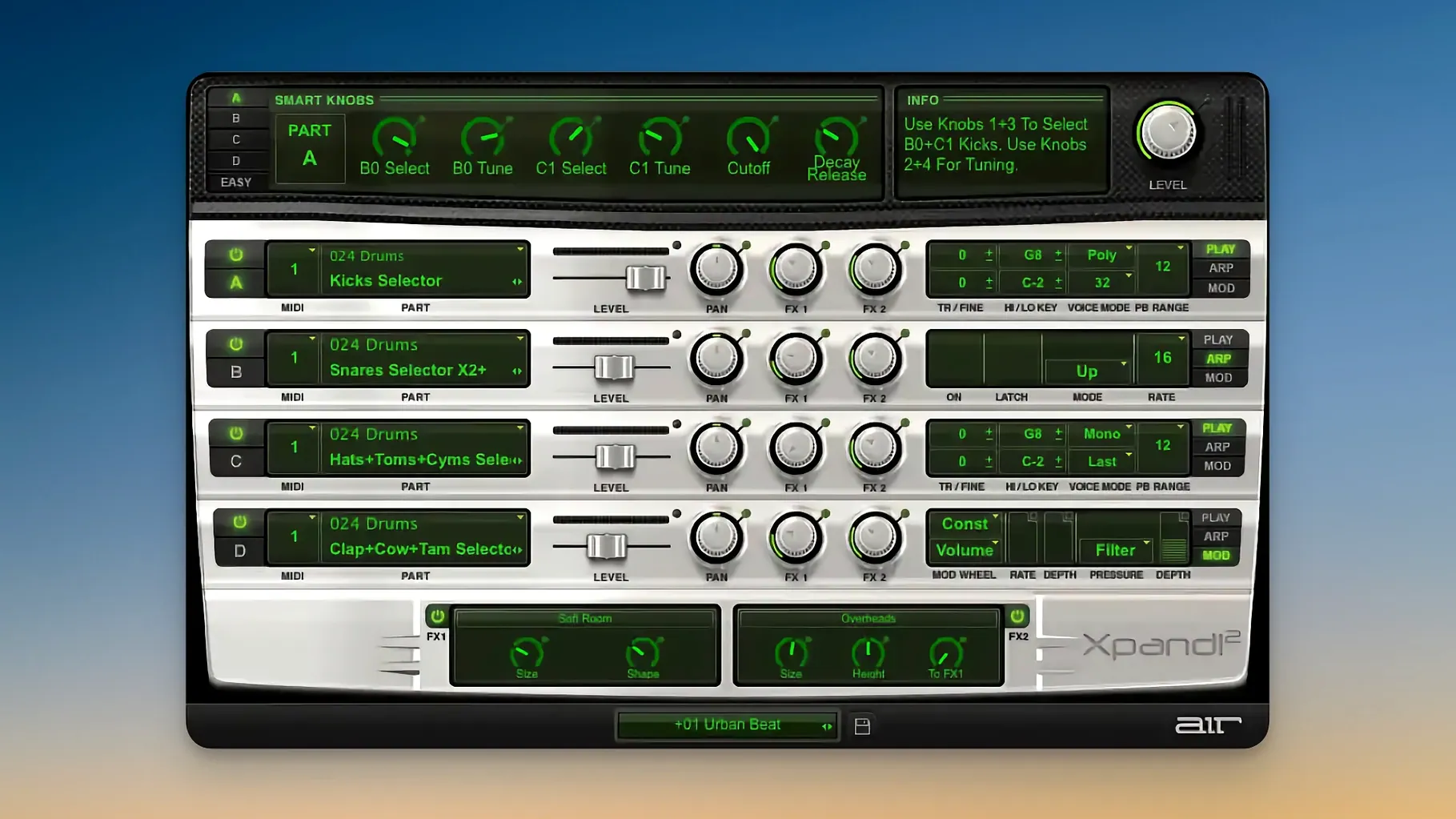 xpand 2 free mac: the interface